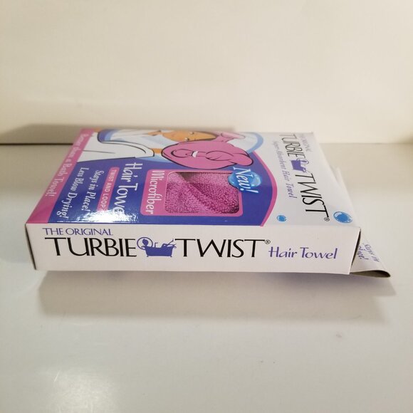 NIB Pink Turbie Twist Microfiber Hair Towel Fast Drying Absorbent Lightweight - Picture 8 of 9